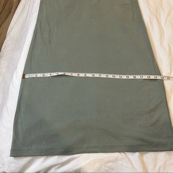 Sigrid Olsen NWT Sleeveless Shift Dress sage green size S - Picture 9 of 10